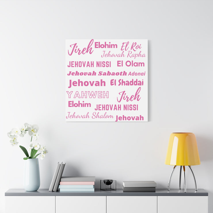 Premium Canvas Art - Pink & White