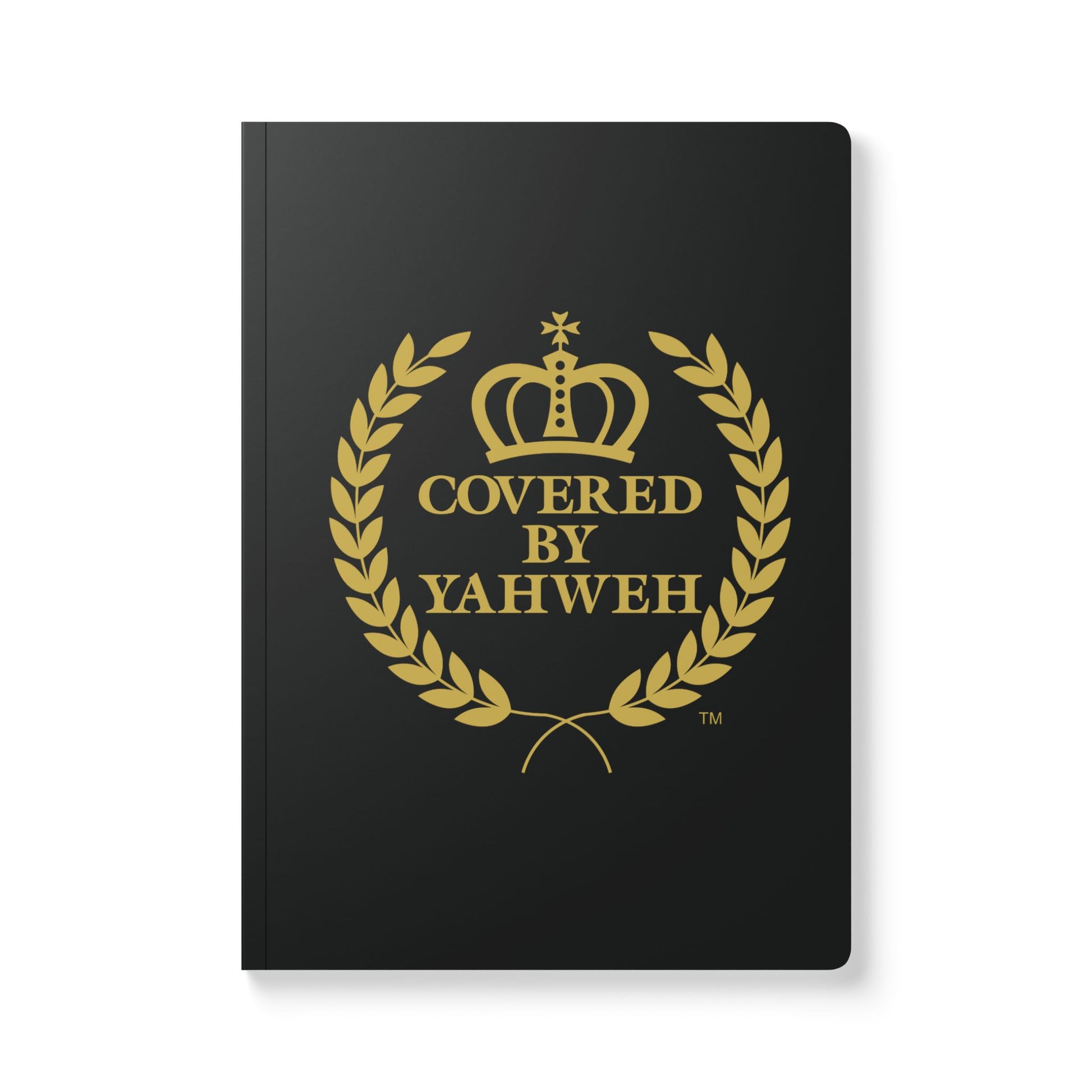 Covered by Yahweh Softcover Journal - Black