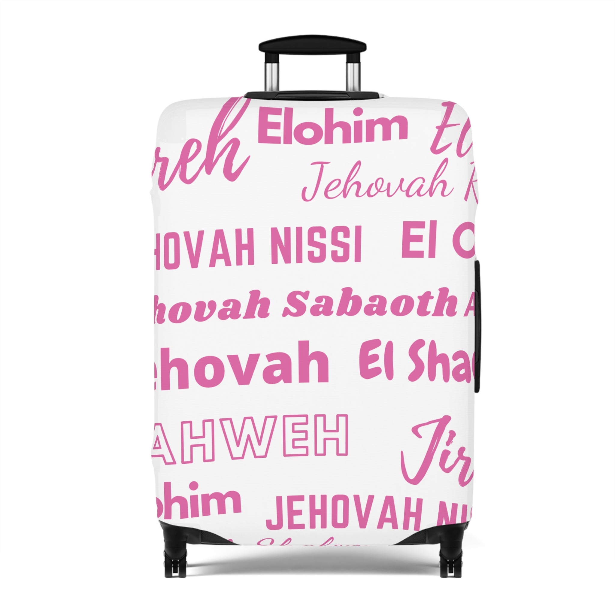 Protective Luggage Cover - Pink & White