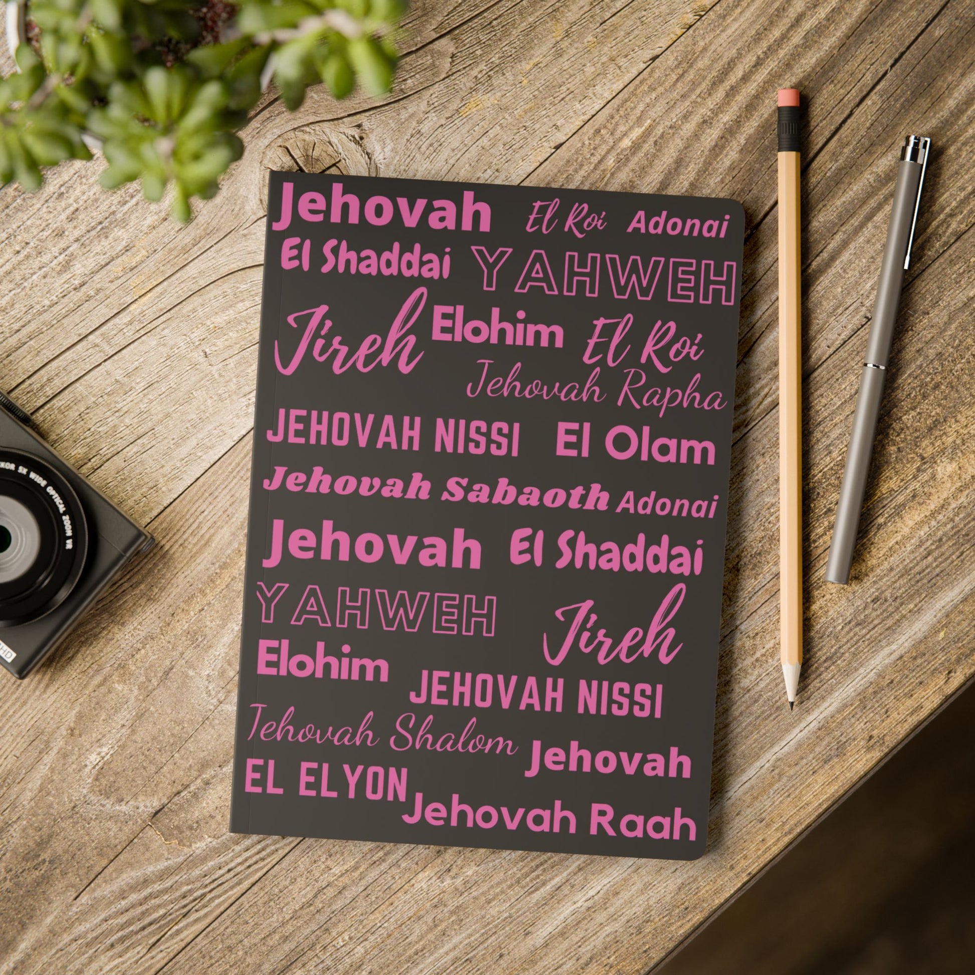 Elegant Softcover Journal  - Black & Pink