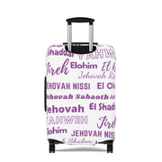 Protective Luggage Cover - Purple & White