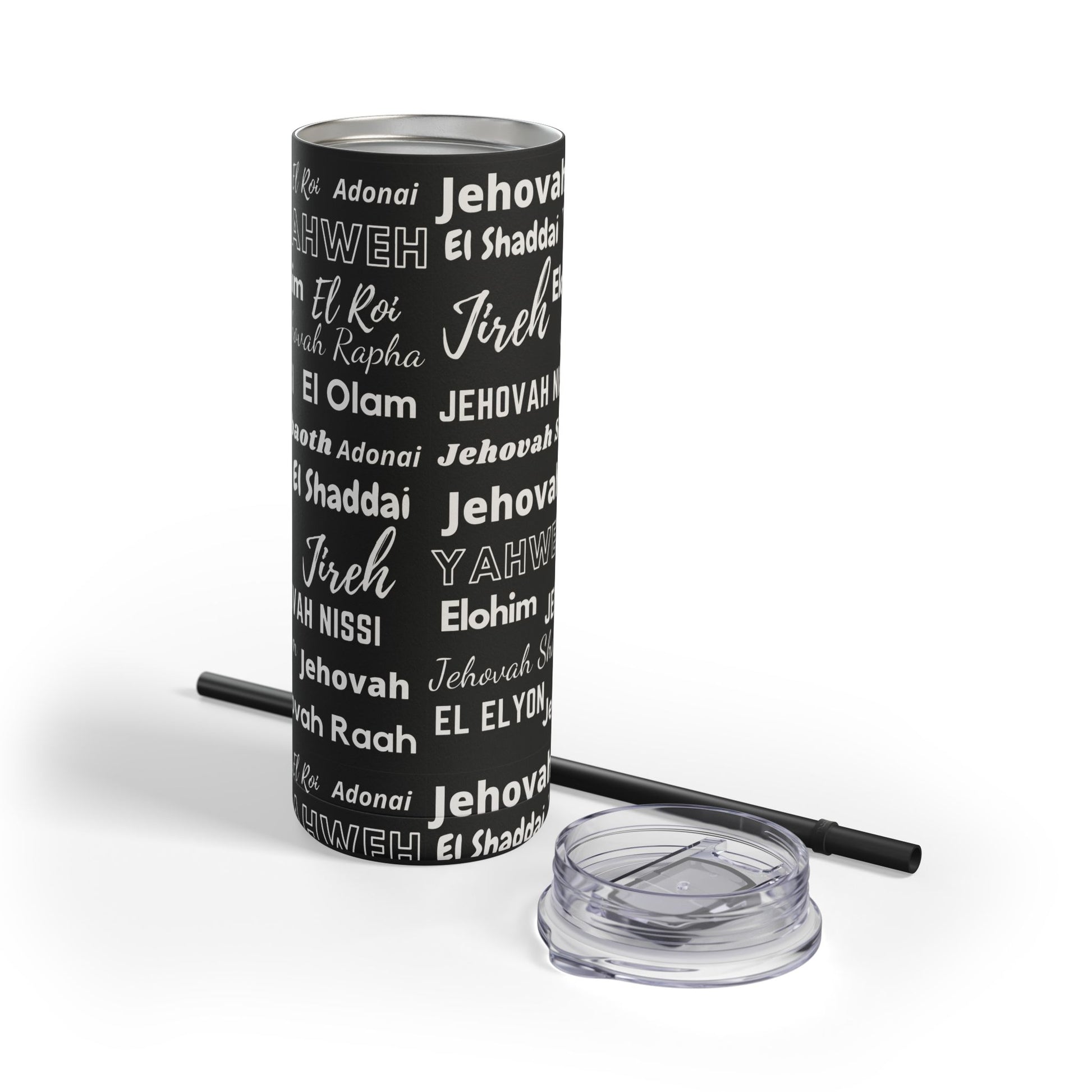 Insulated Skinny Matte Tumbler - Black & White