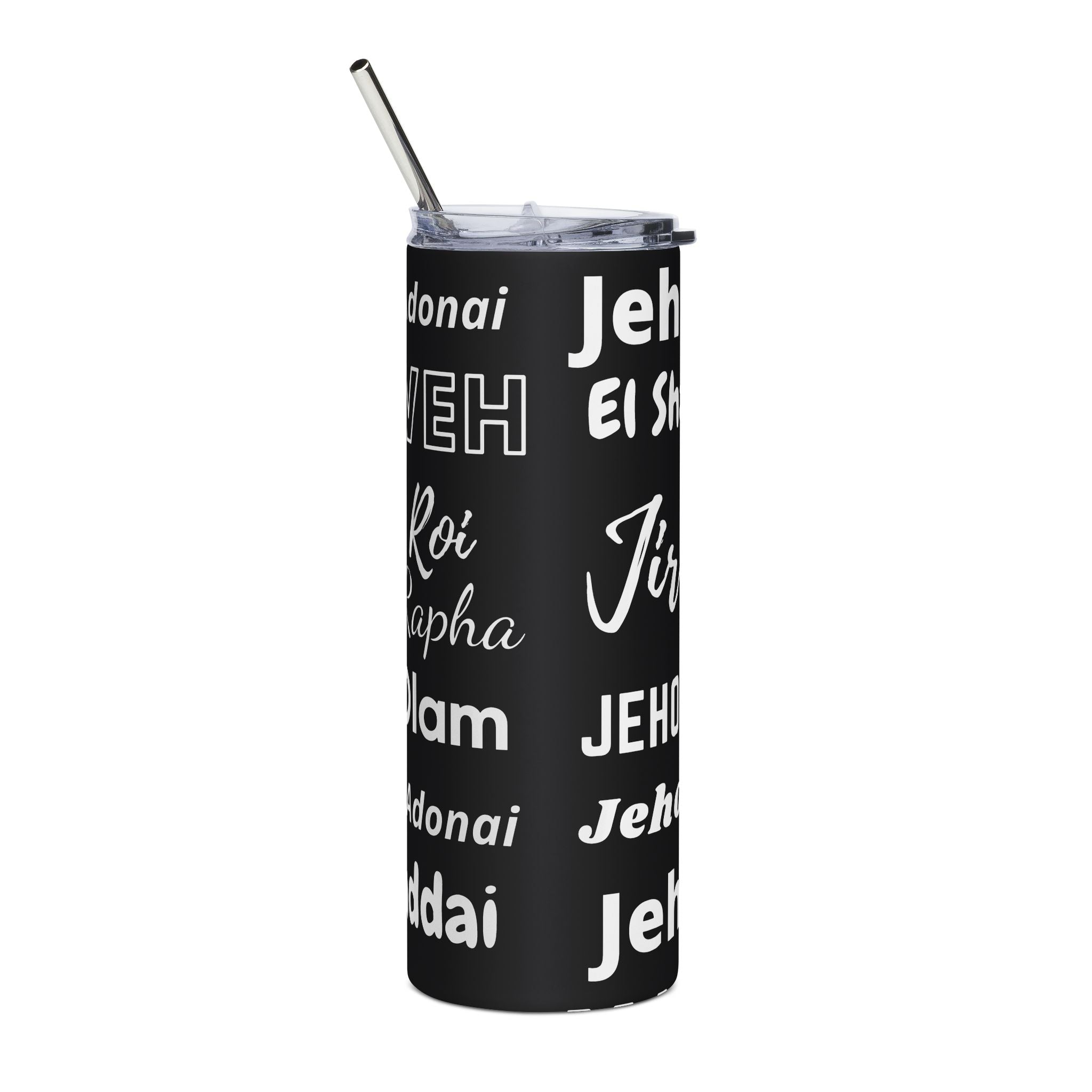 Names of God 20oz Stainless Steel Tumbler - Black