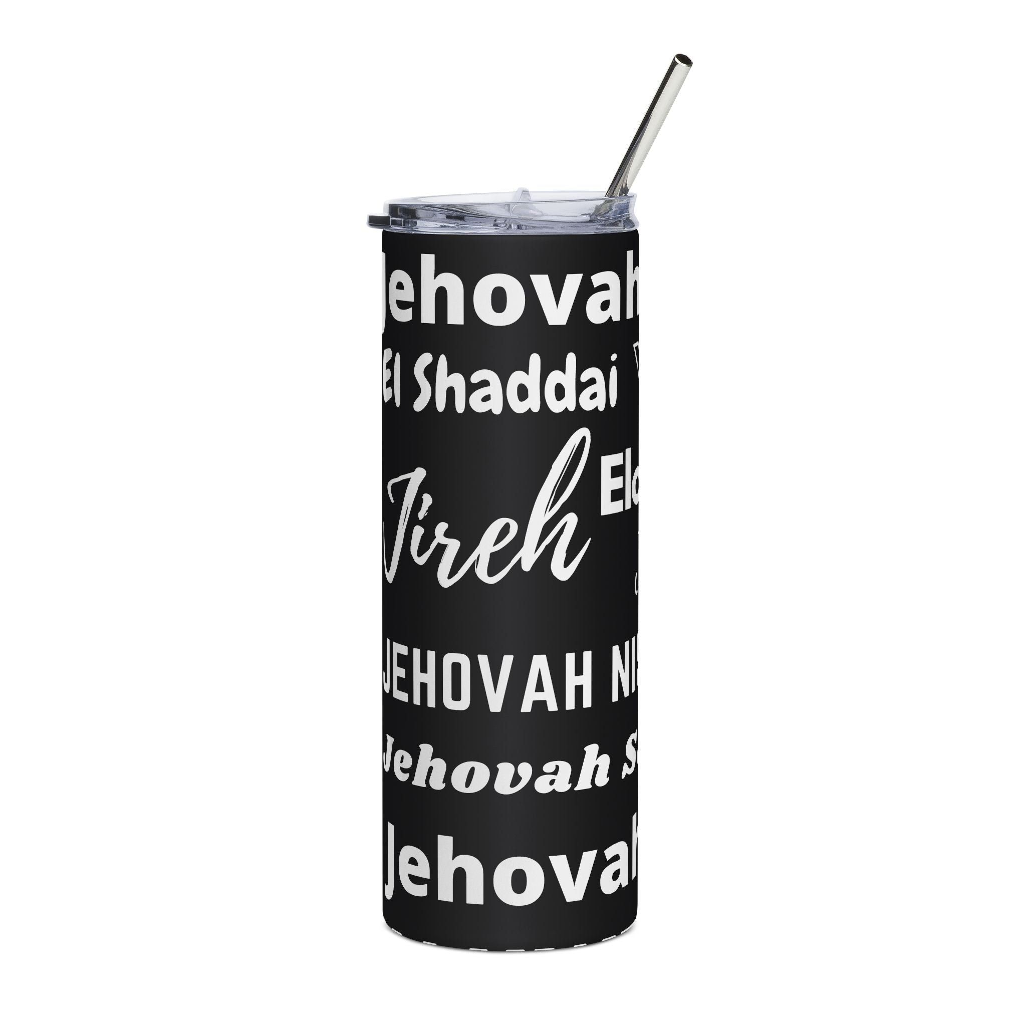 Names of God 20oz Stainless Steel Tumbler - Black