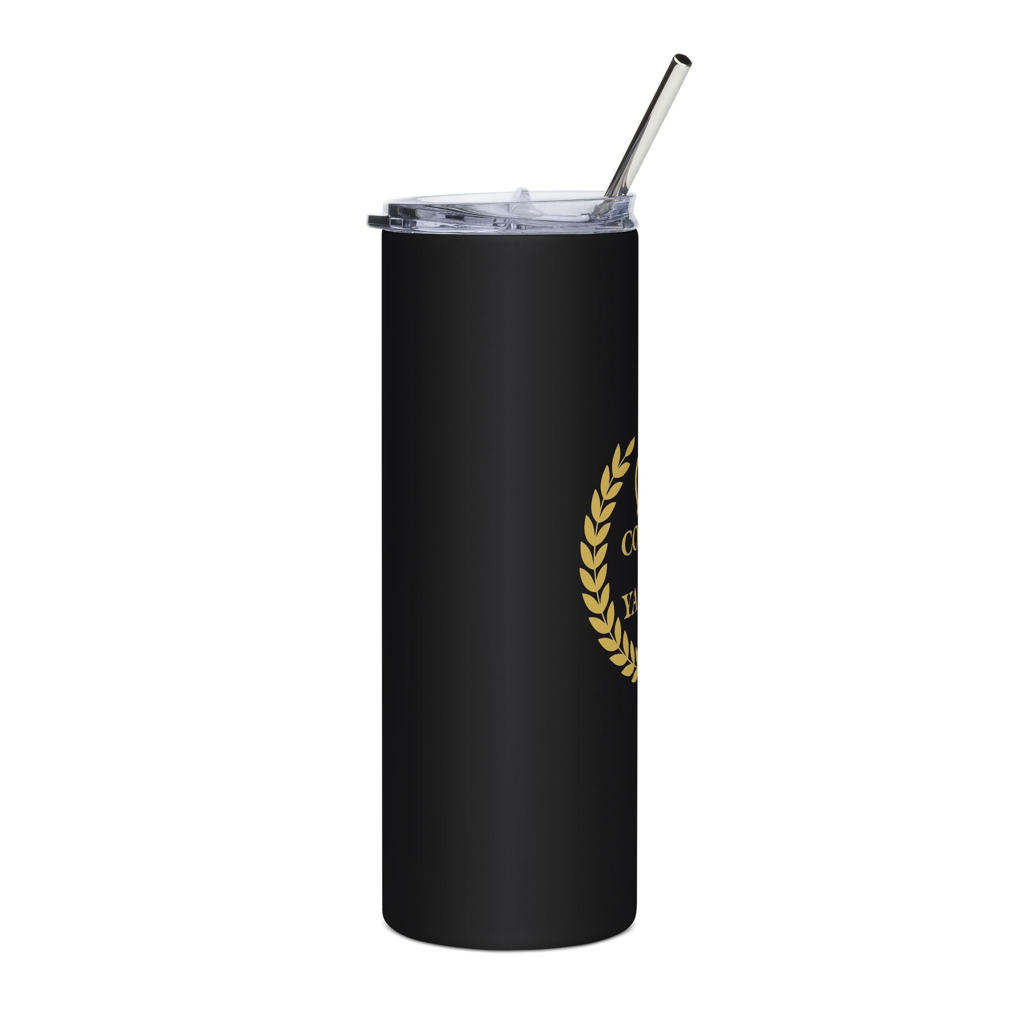 Covered by Yahweh 20 oz Stainless Tumbler - Black & Gold
