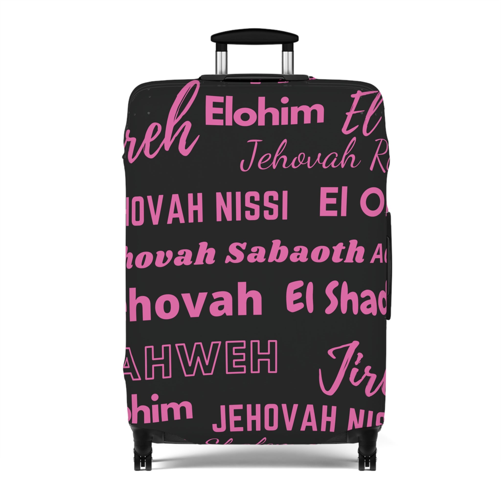 Protective Luggage Cover - Black & Pink