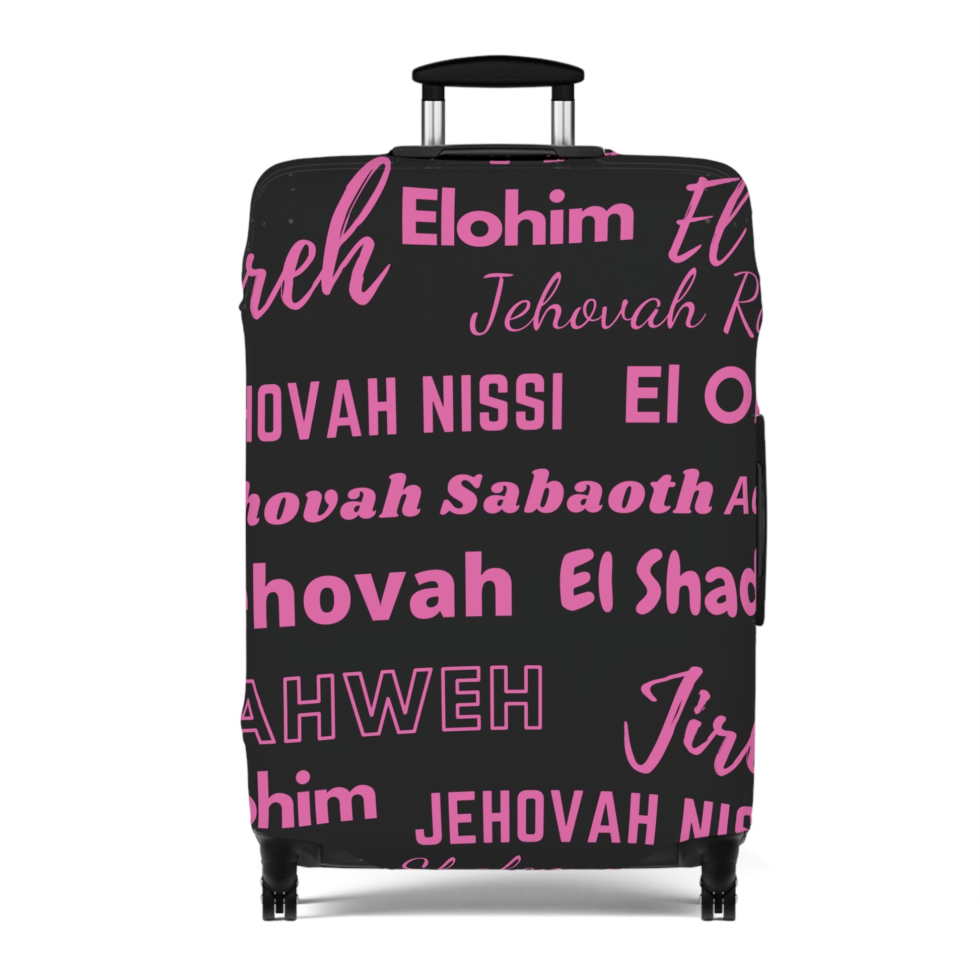 Protective Luggage Cover - Black & Pink