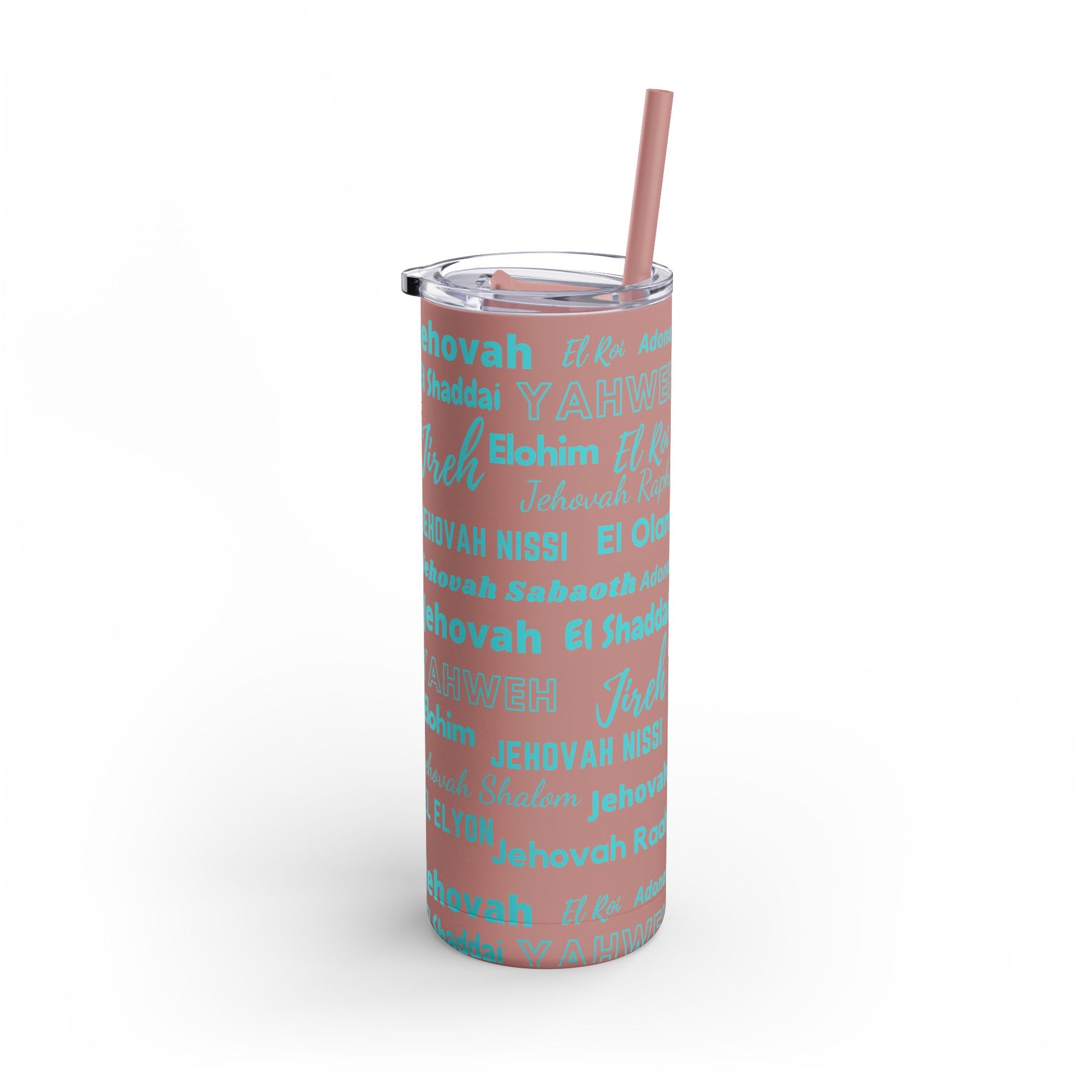 Insulated Skinny Matte Tumbler - Dusty Rose & Blue