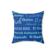 Soft Square Polyester Pillow - Cobalt Blue