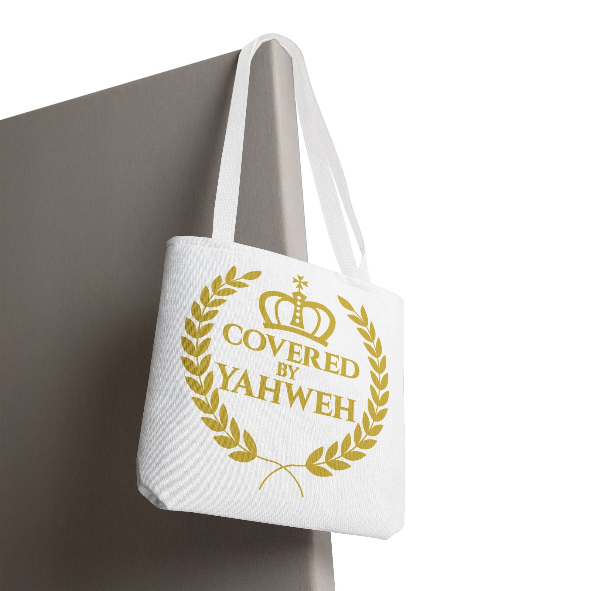 Covered by Yahweh Tote Bag  - White