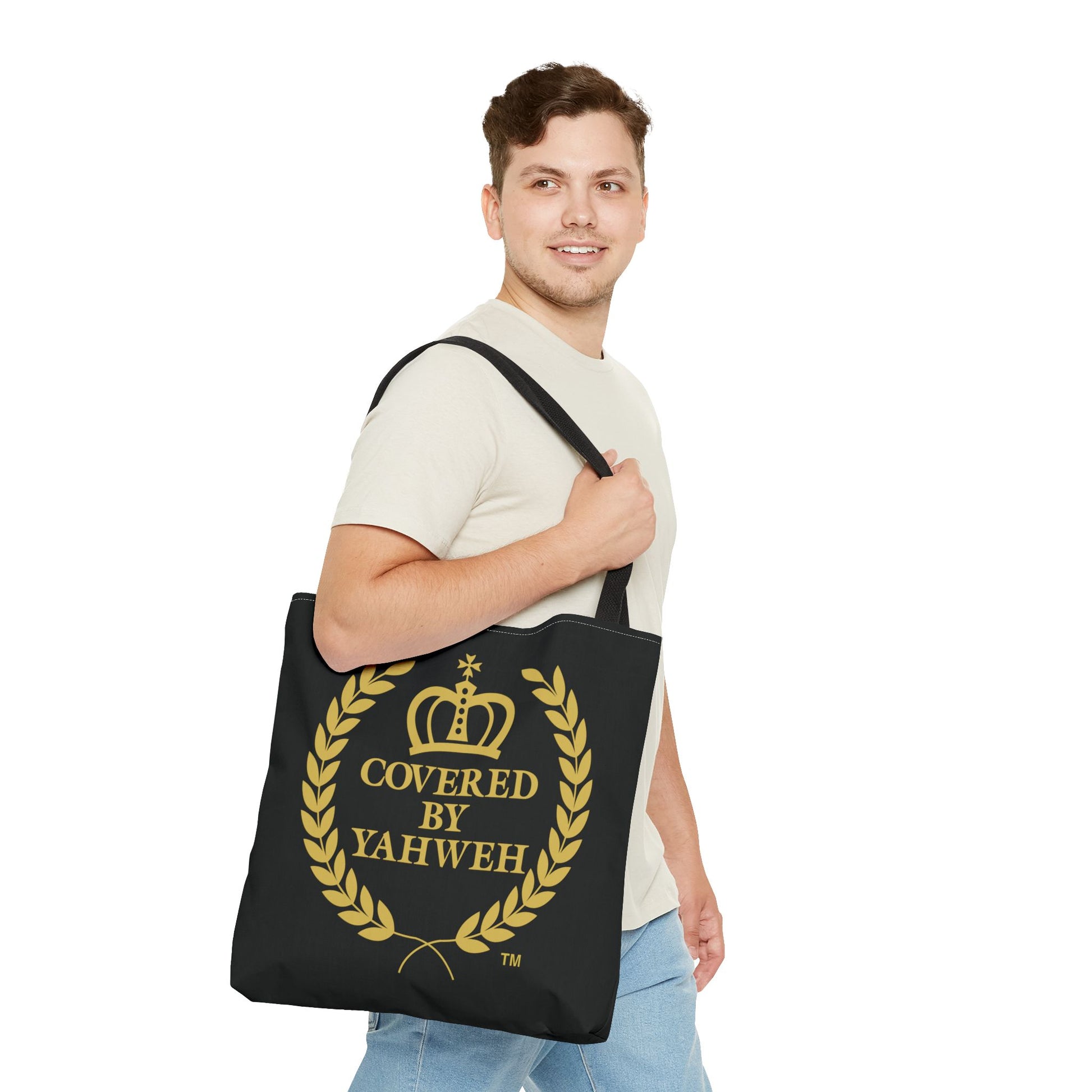 Covered by Yahweh Tote Bag  - Black