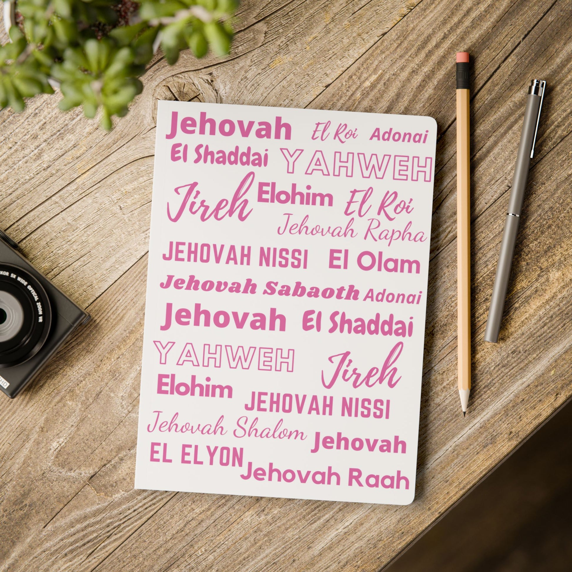 Elegant Softcover Journal  - Pink & White