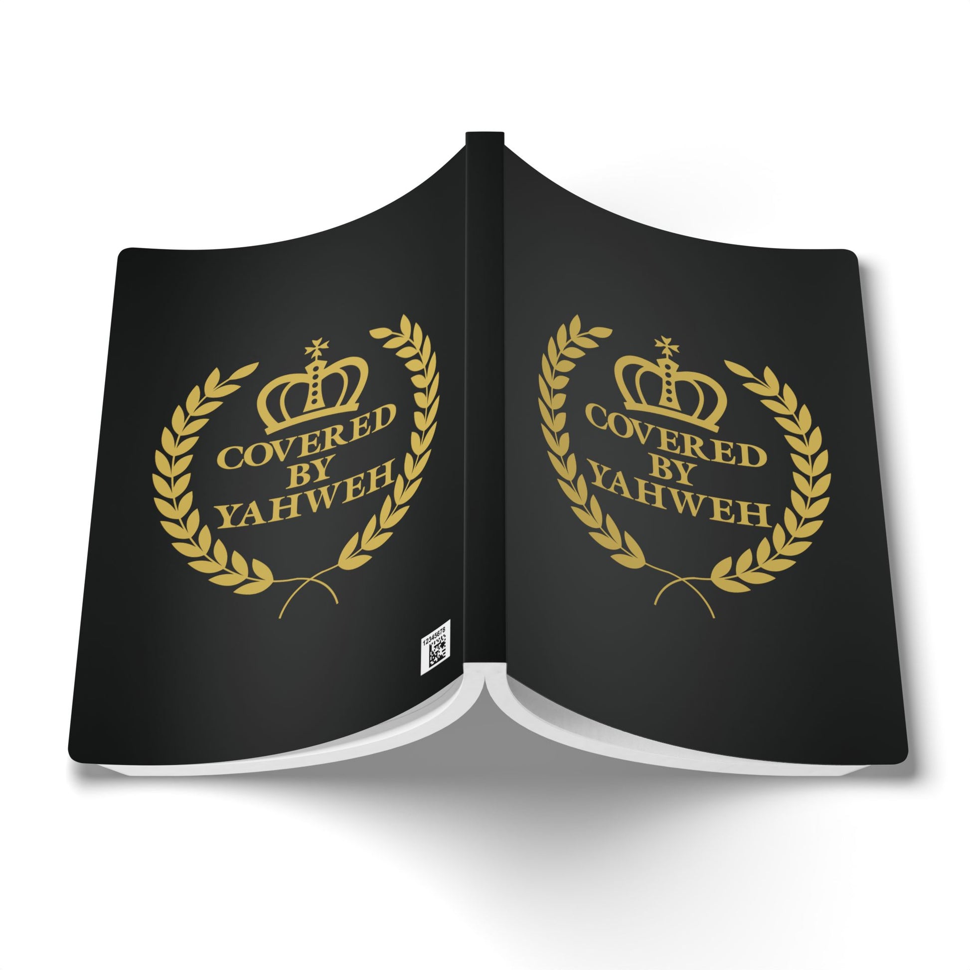 Covered by Yahweh Softcover Journal - Black