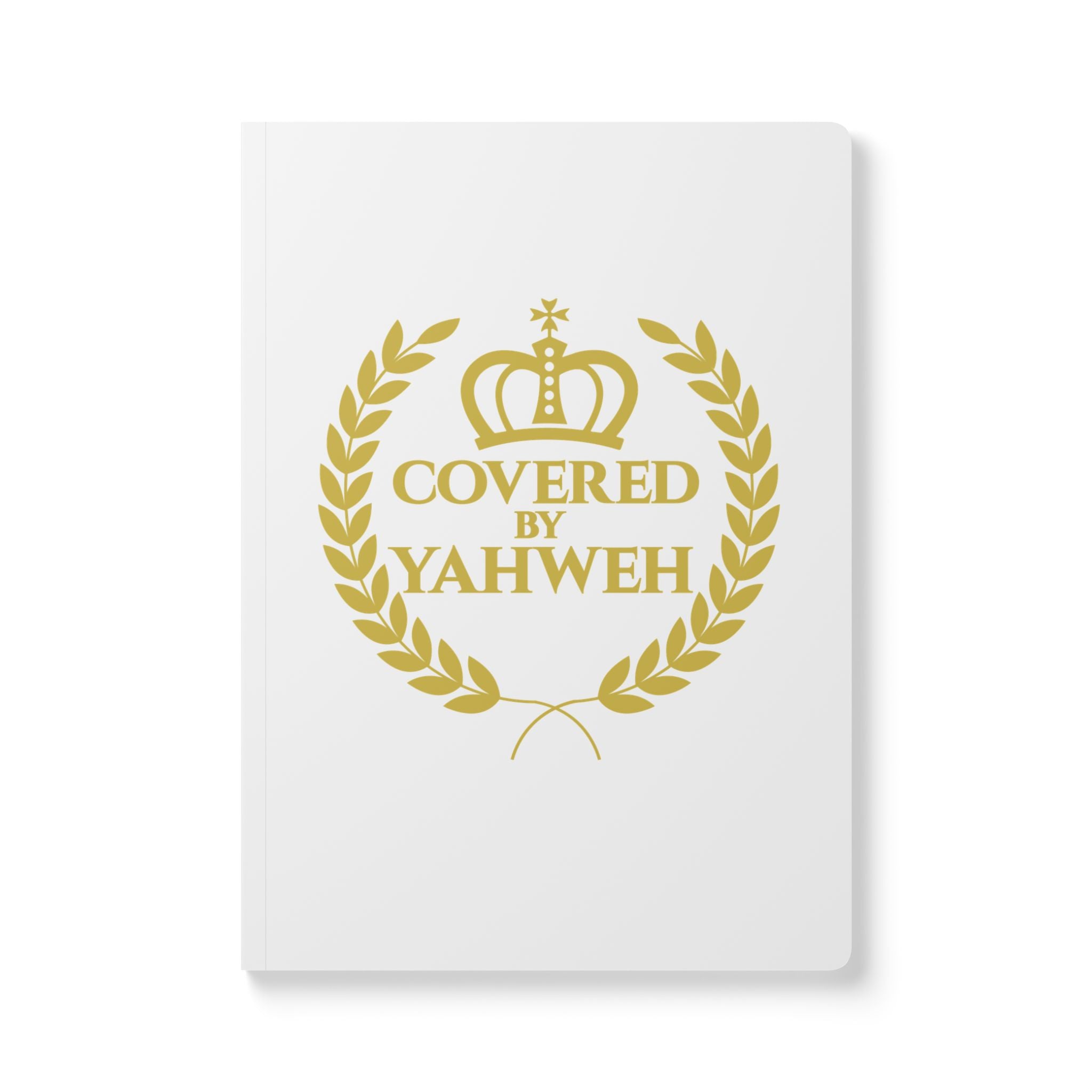 Covered by Yahweh Softcover Journal - White