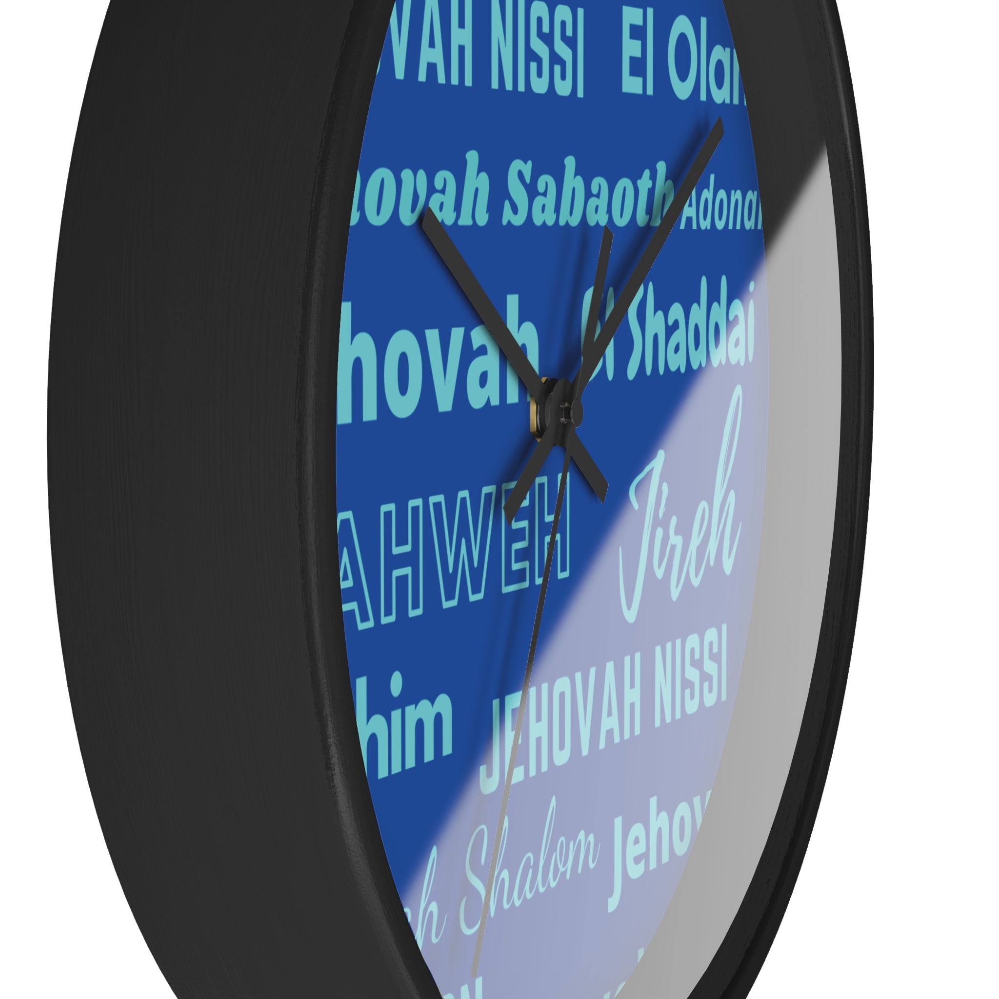 Timeless Grace Wall Clock - Cobalt & Cyan Blue