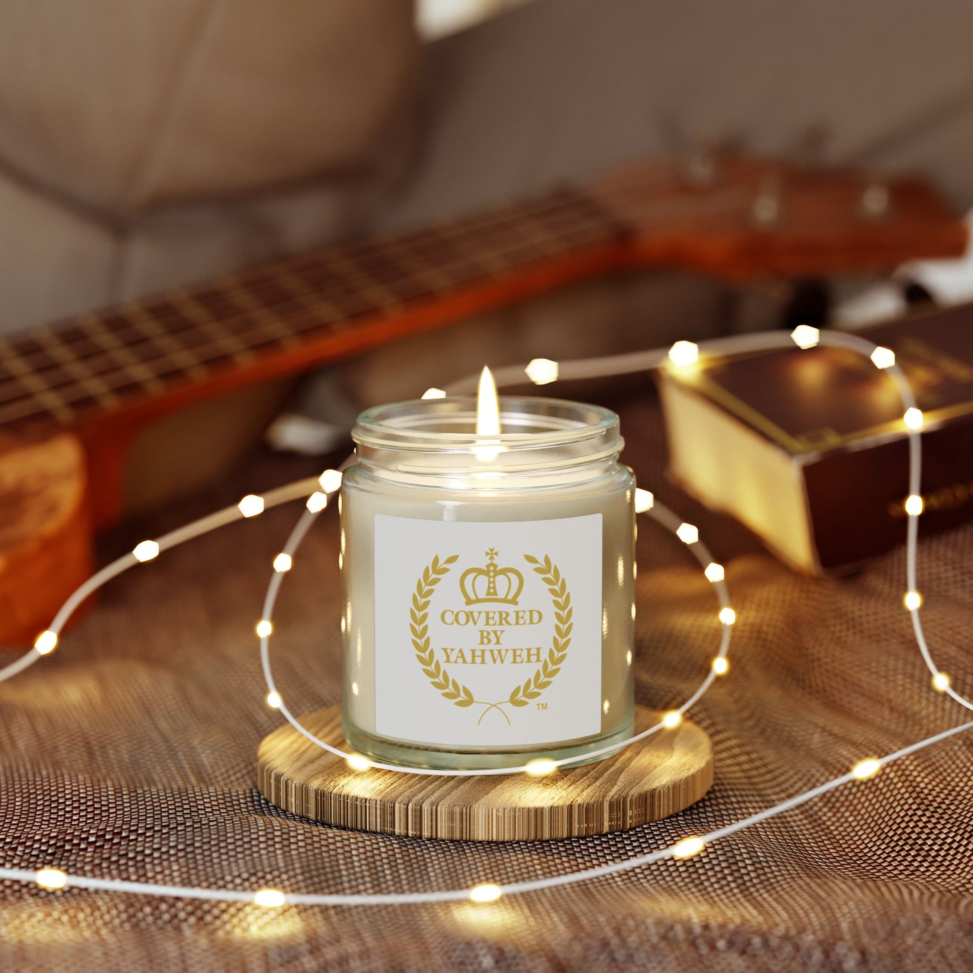 Covered by Yahweh Elegant Scented Candles - Clear Jar