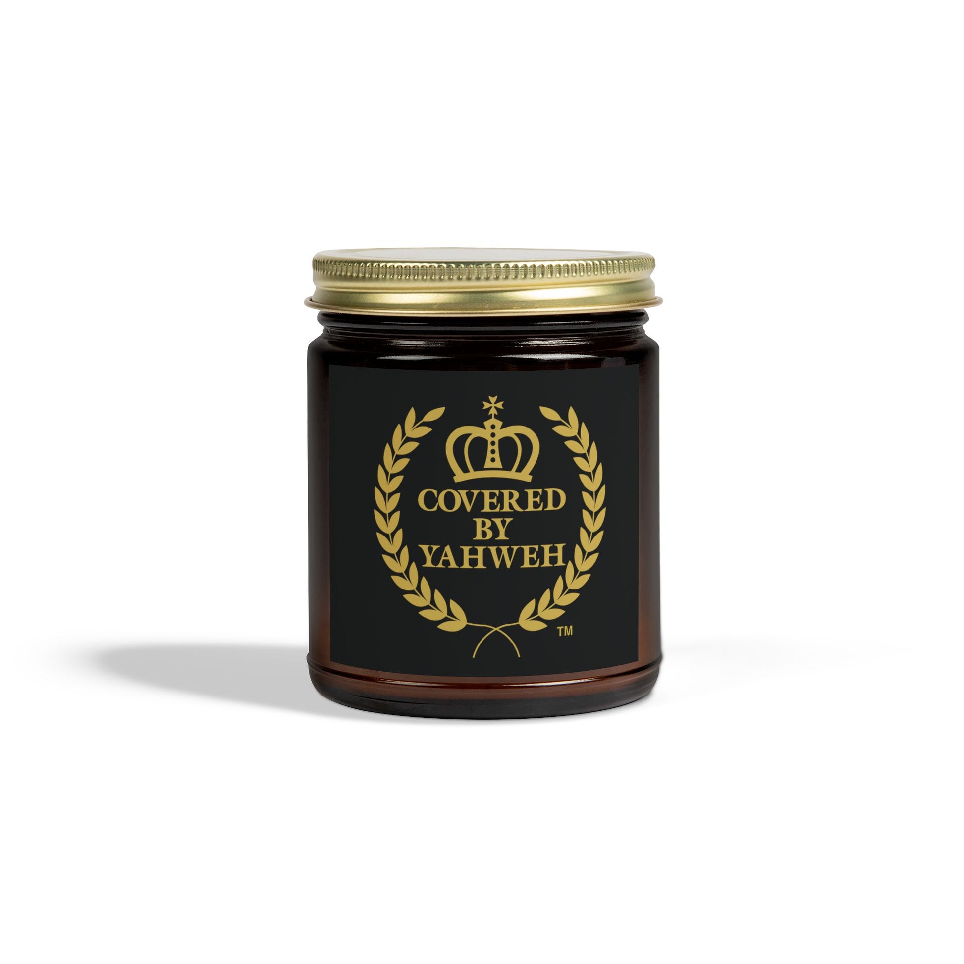 Covered by Yahweh Elegant Scented Candles - Amber Jar