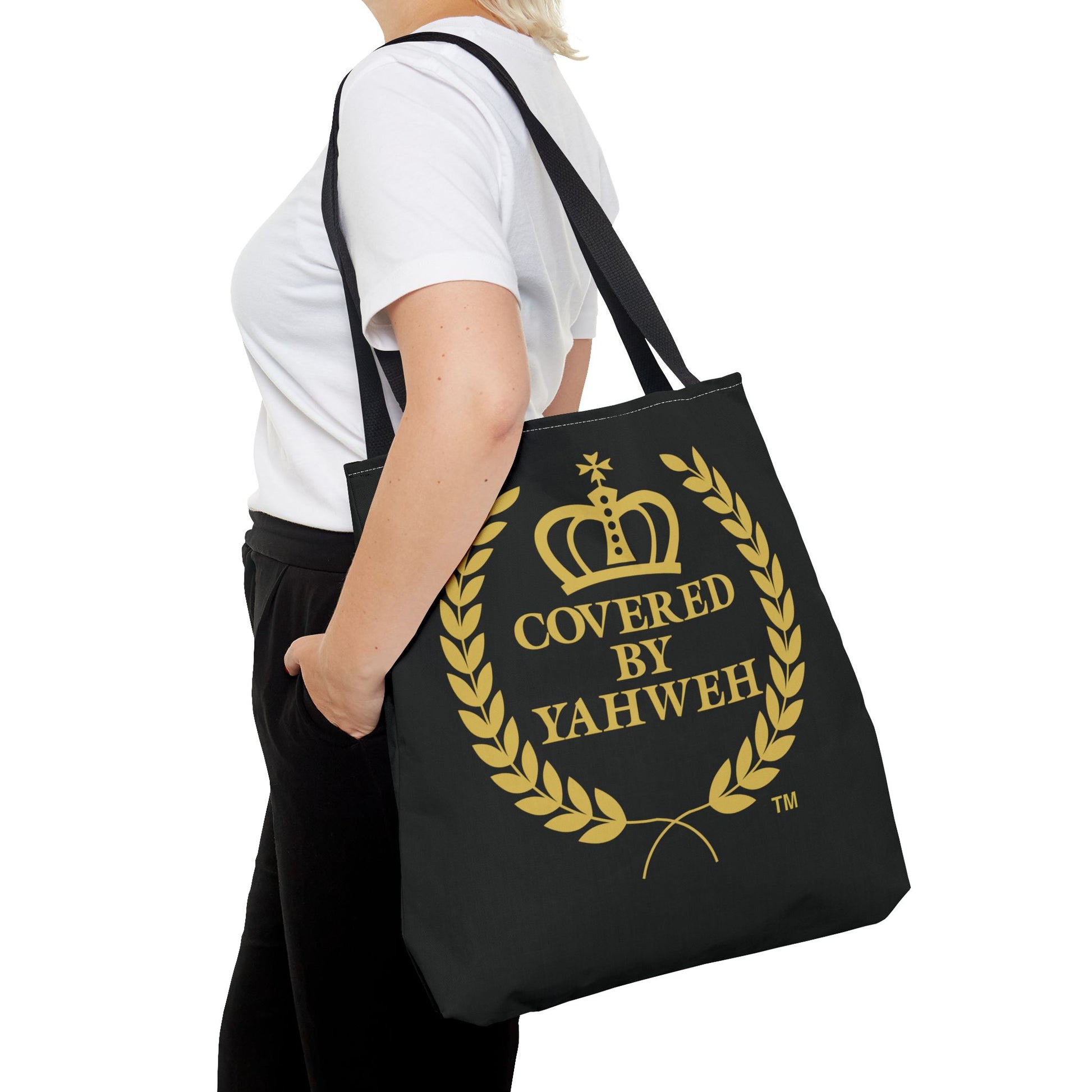 Covered by Yahweh Tote Bag  - Black
