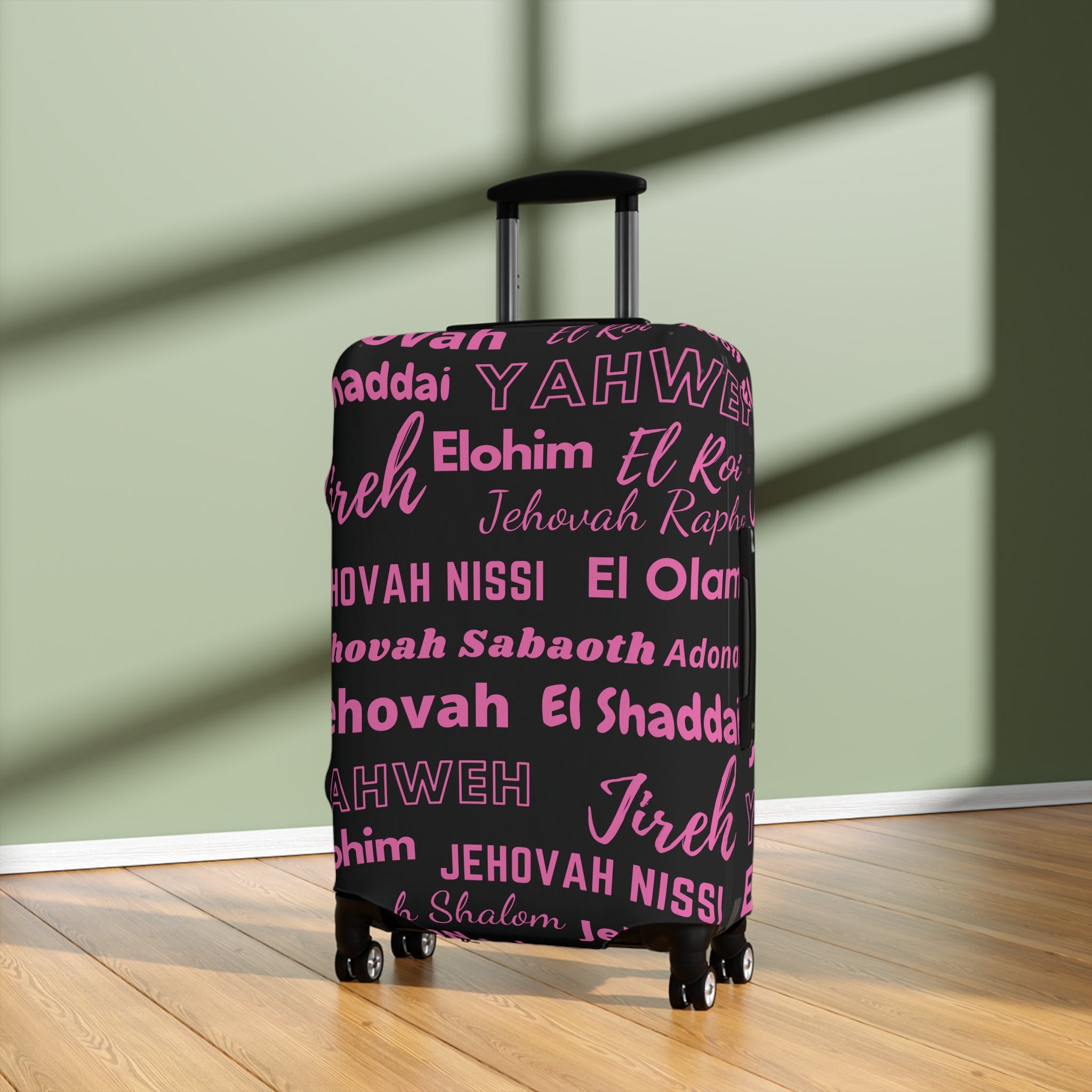 Protective Luggage Cover - Black & Pink