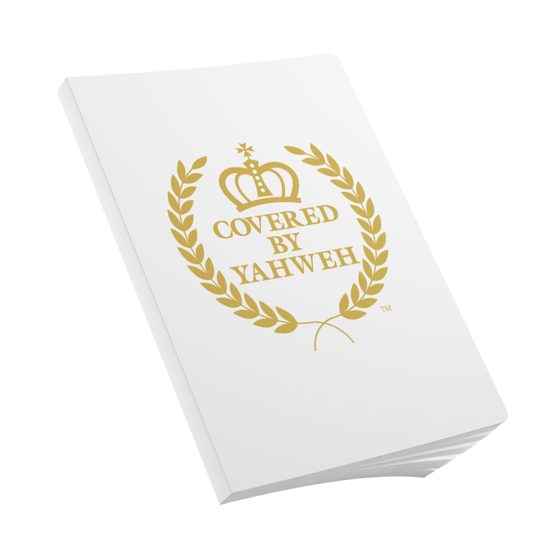 Covered by Yahweh Softcover Journal - White
