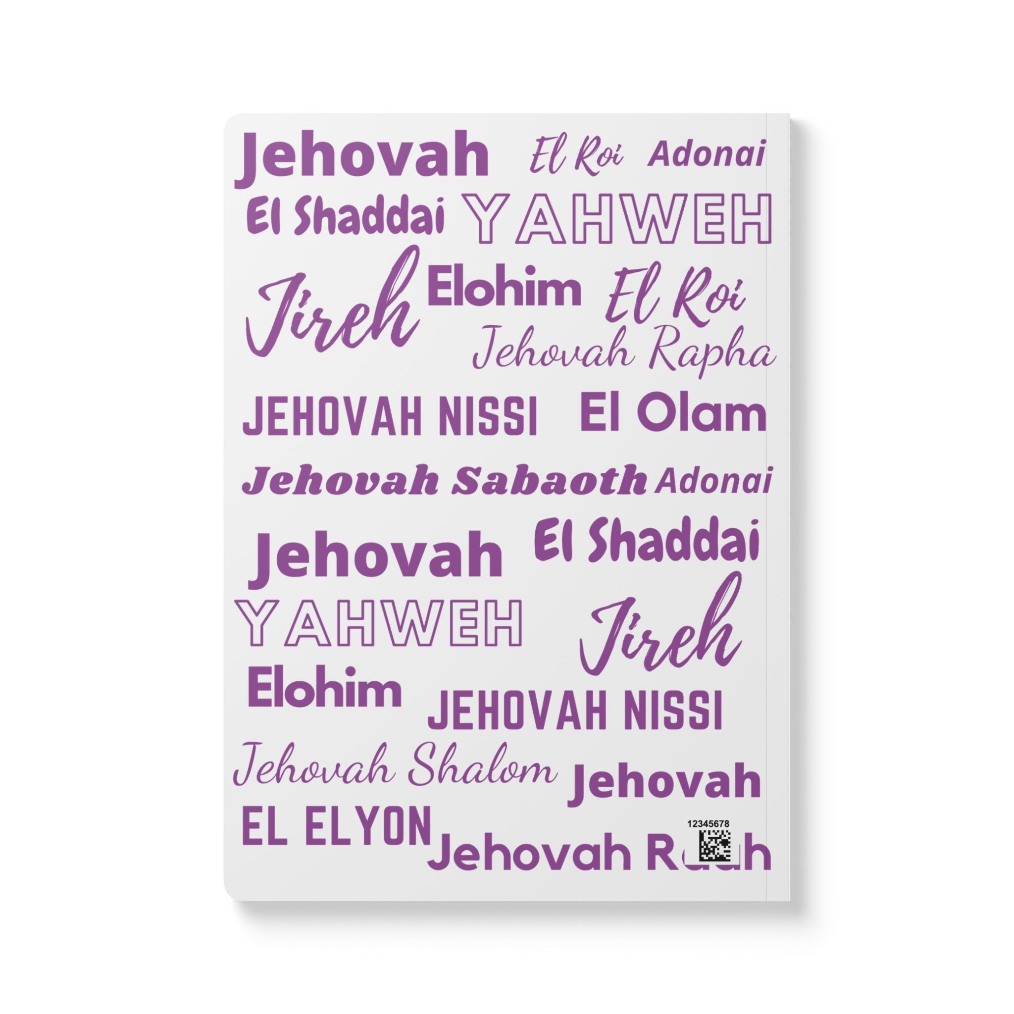 Elegant Softcover Journal - Purple & White