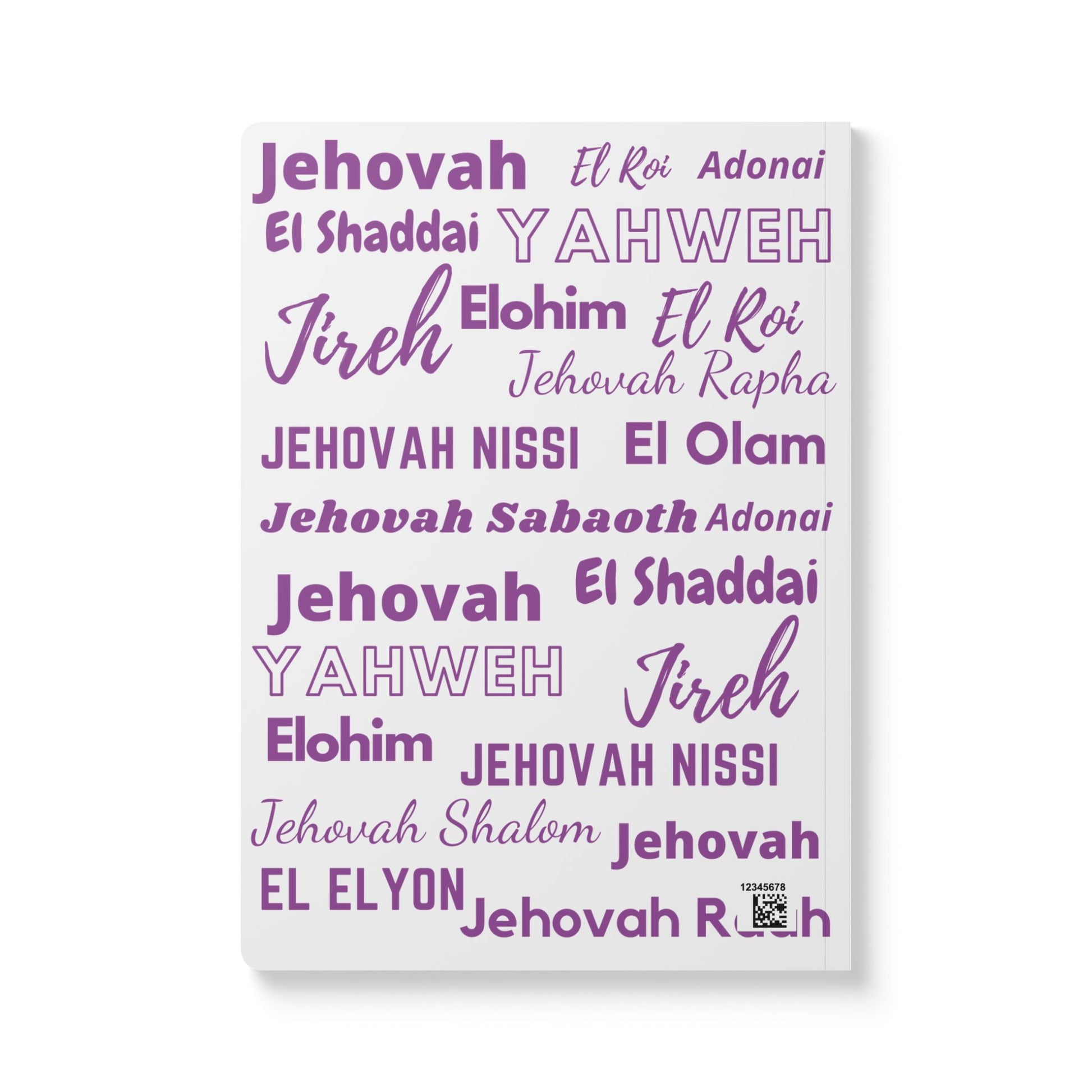 Elegant Softcover Journal - Purple & White