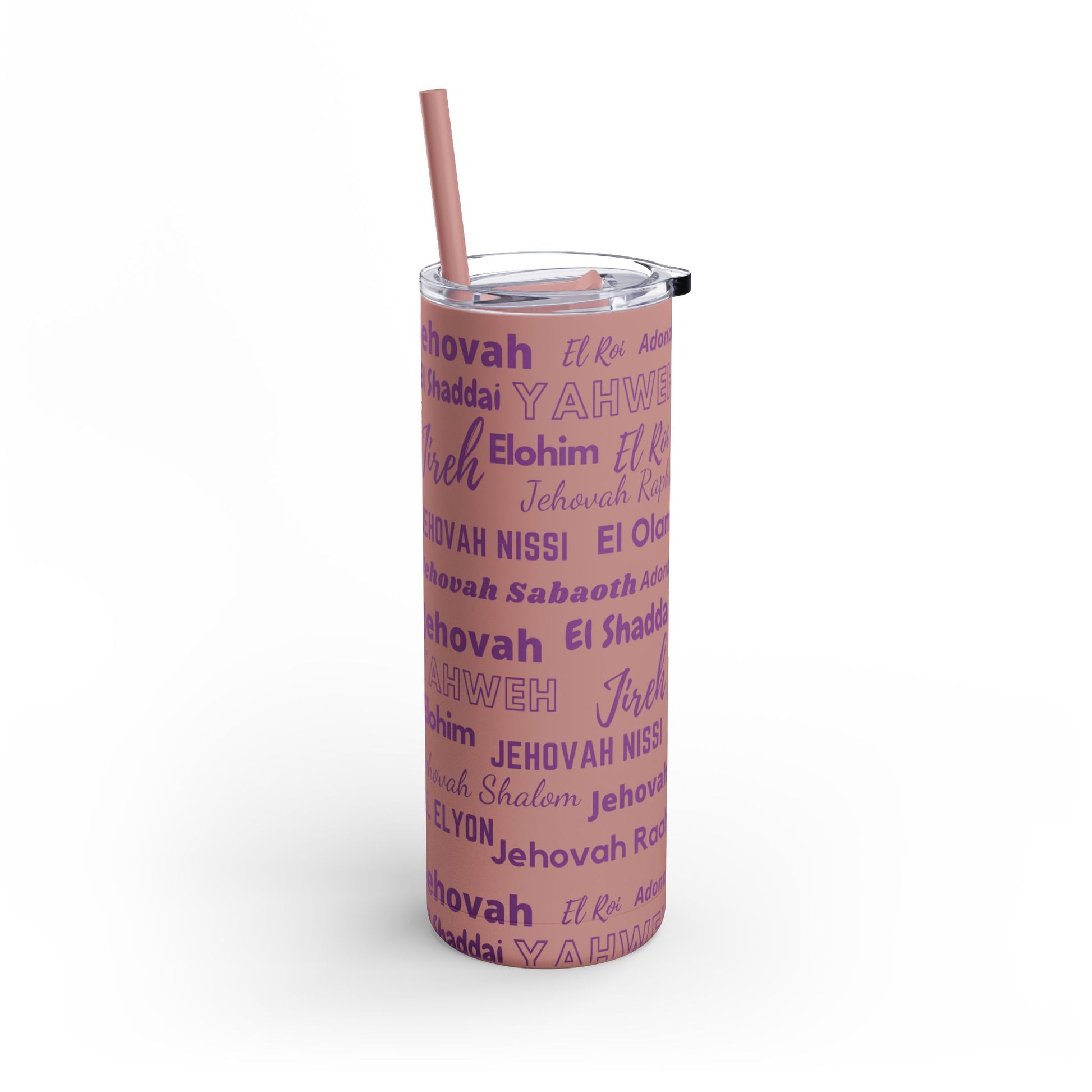 Insulated Skinny Matte Tumbler - Dusty Rose & Purple