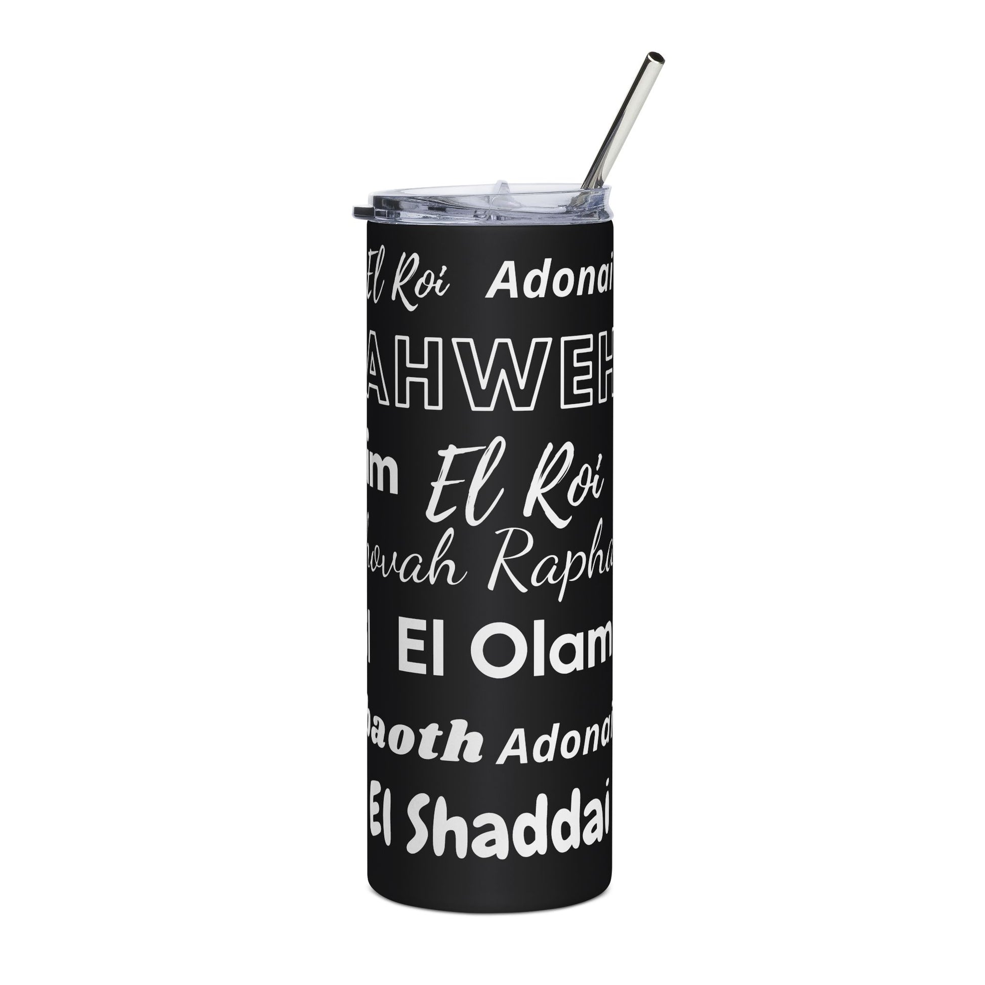 Names of God 20oz Stainless Steel Tumbler - Black