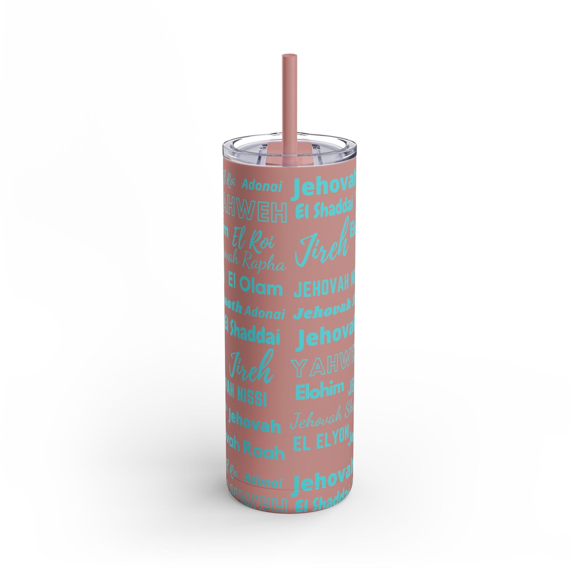 Insulated Skinny Matte Tumbler - Dusty Rose & Blue