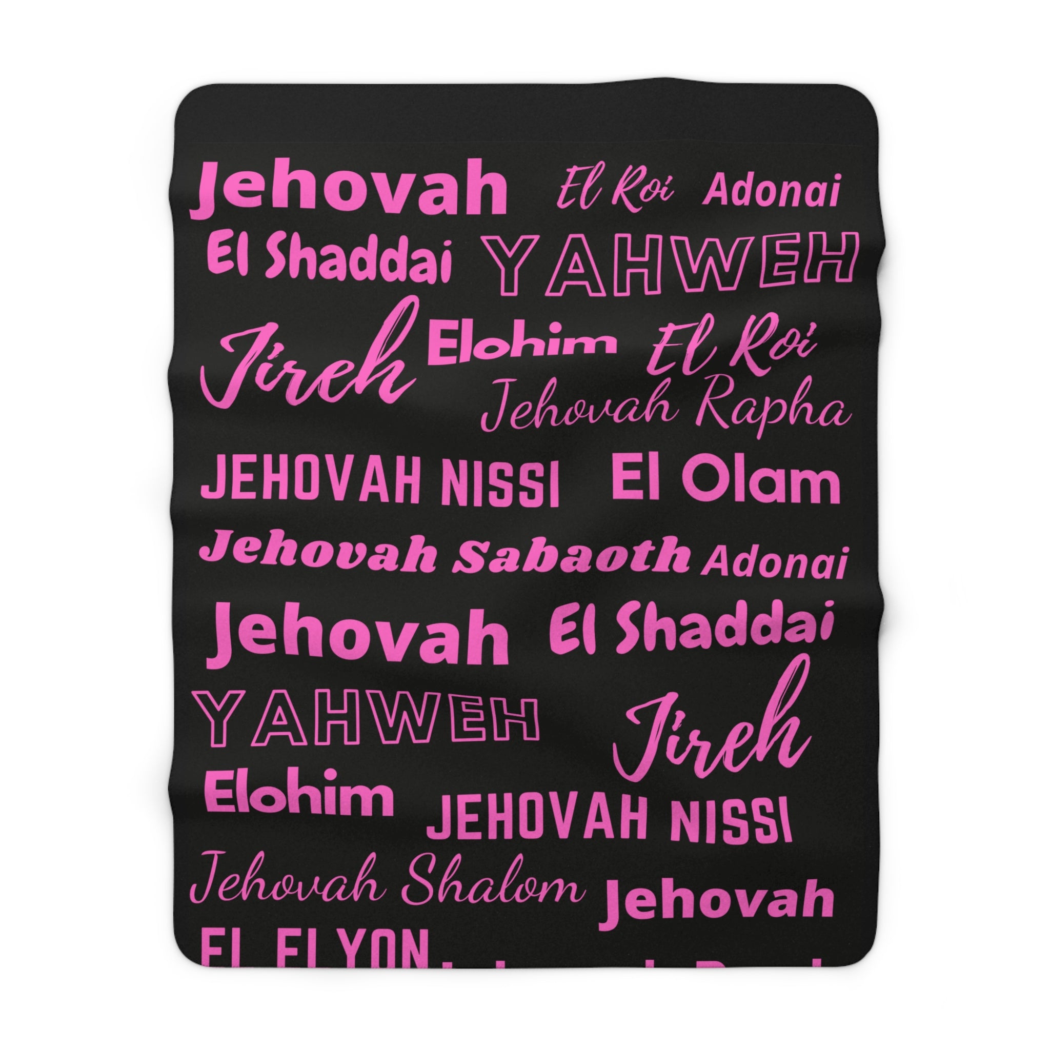 Sherpa Fleece Blanket - Pink & Black