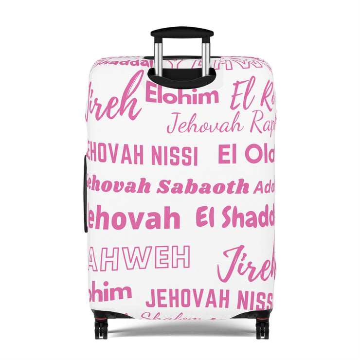 Protective Luggage Cover - Pink & White