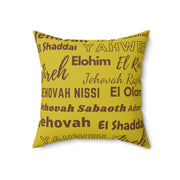 Soft Square Polyester Pillow - Brown