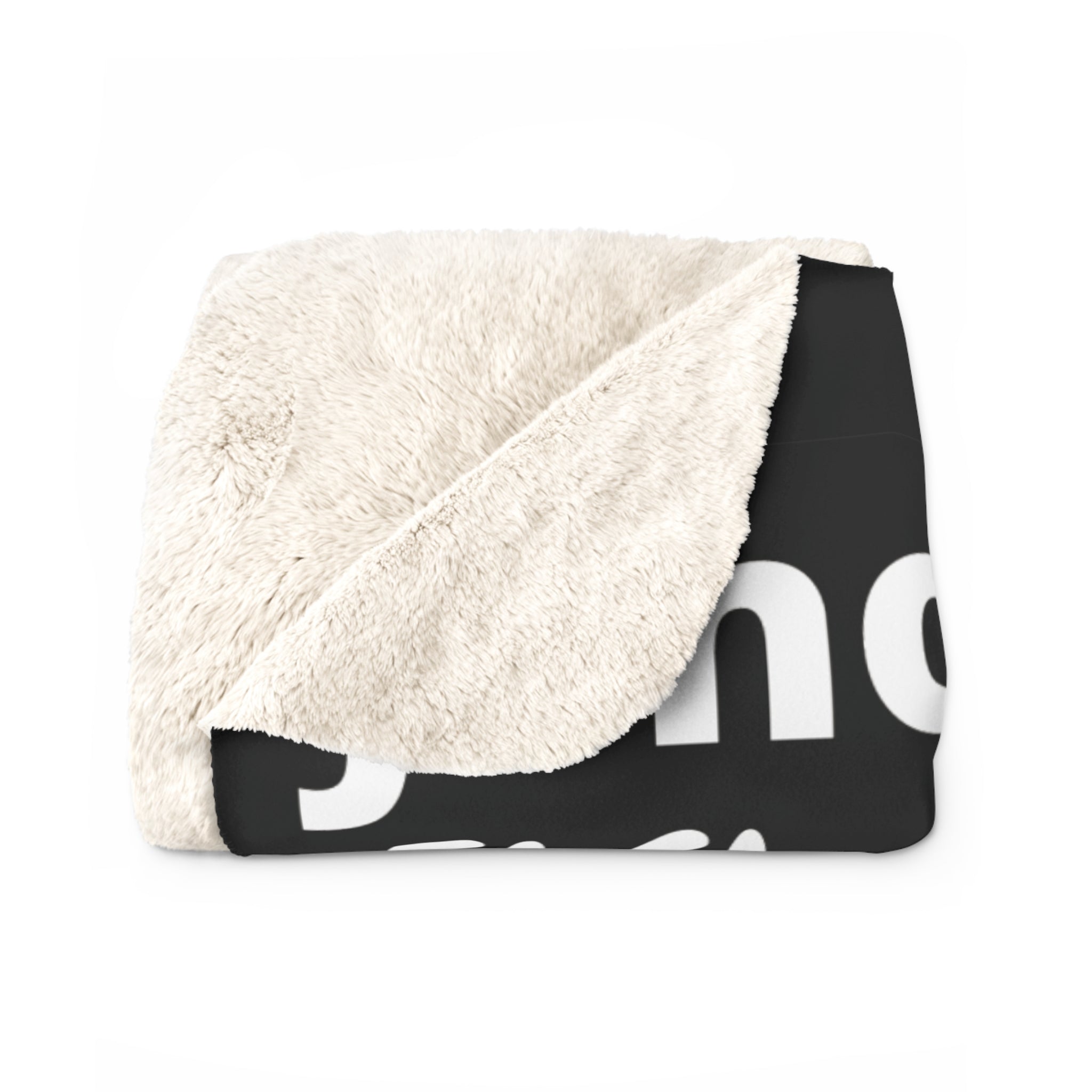 Sherpa Fleece Blanket - Black & White