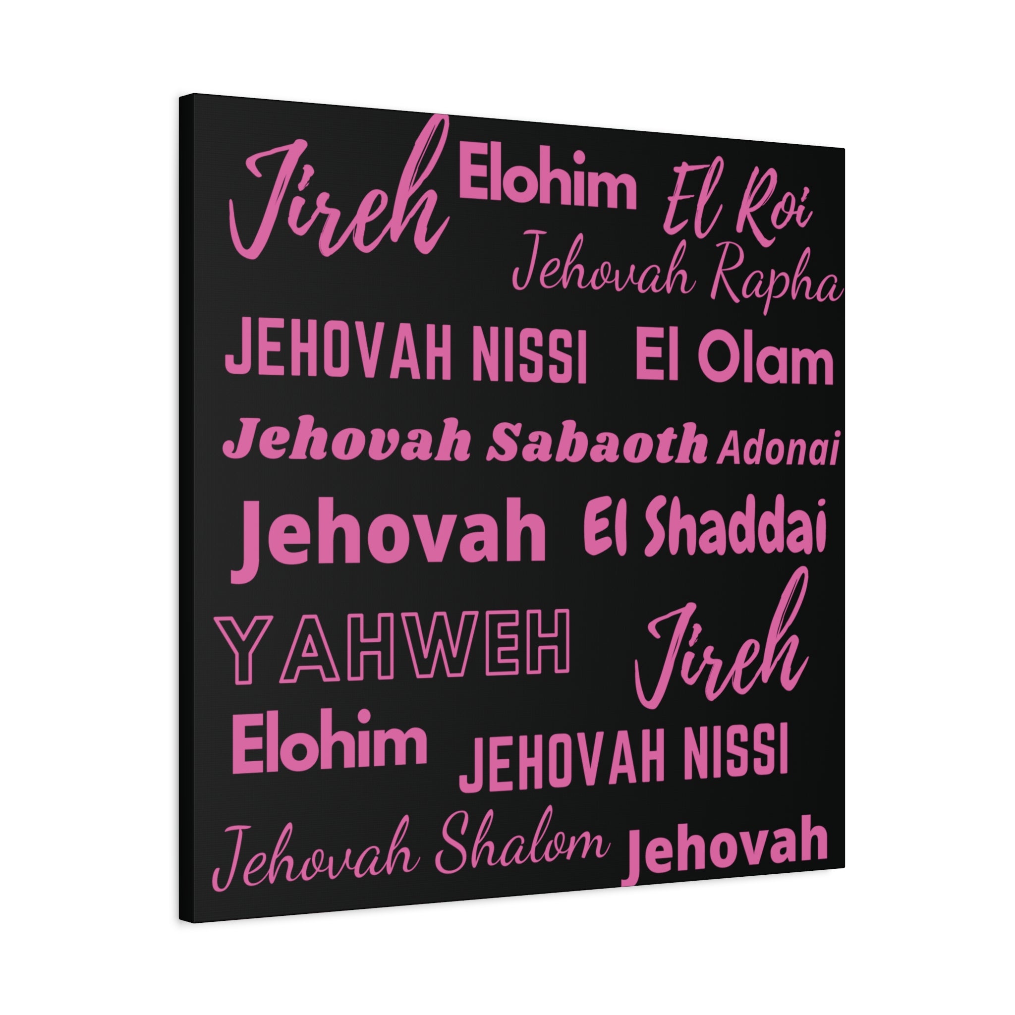 Premium Canvas Art - Black & Pink