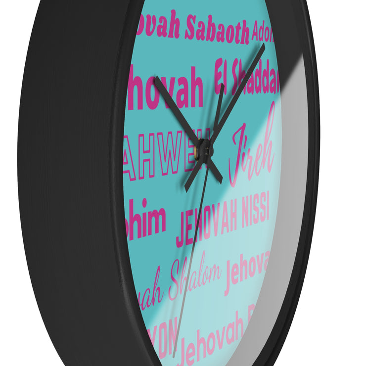 Timeless Grace Wall Clock - Pink & Blue