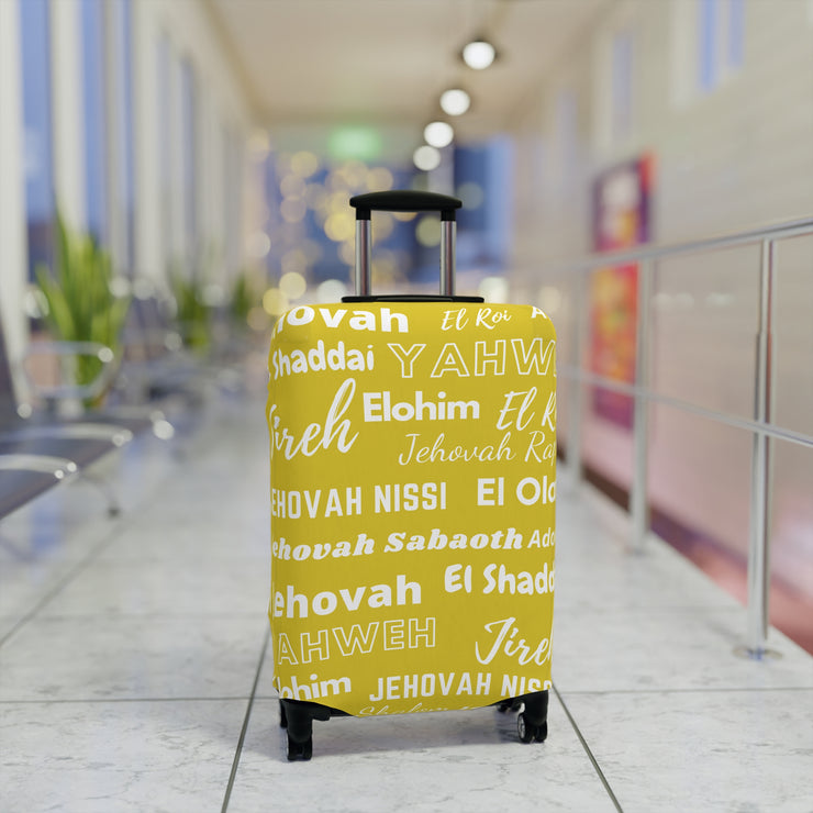 Protective Luggage Cover - Yellow & White