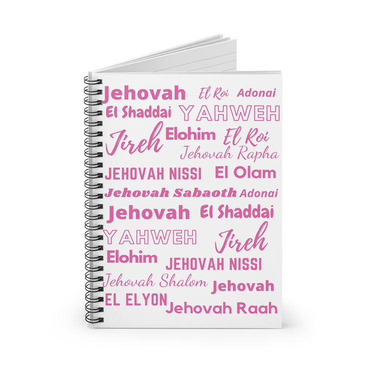 Ruled Spiral Notebook: Perfect for Journaling - Pink & White