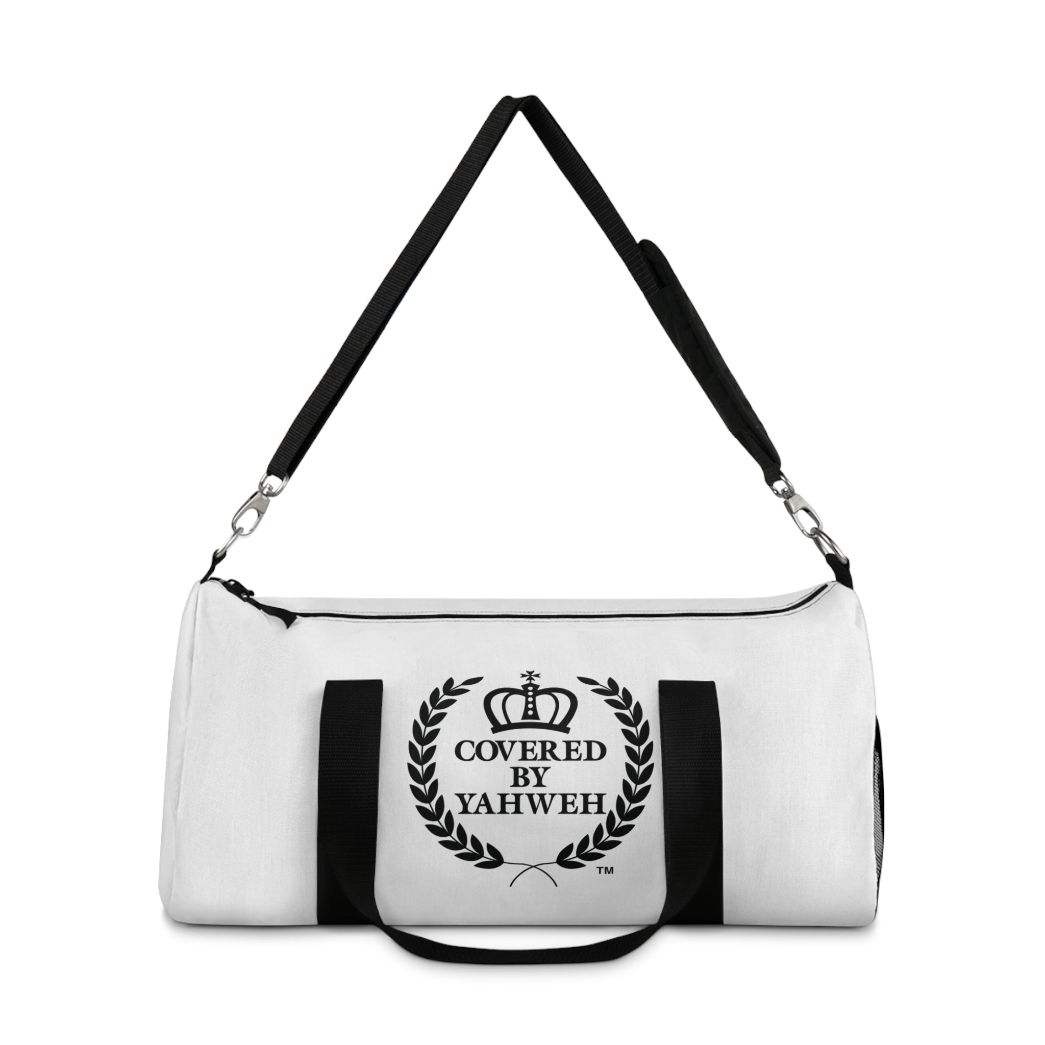Covered by Yahweh Signature Duffel Bag - White