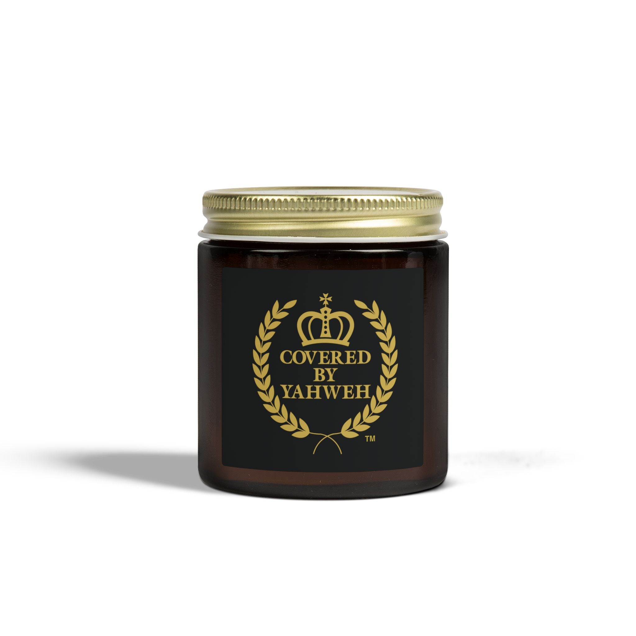 Covered by Yahweh Elegant Scented Candles - Amber Jar