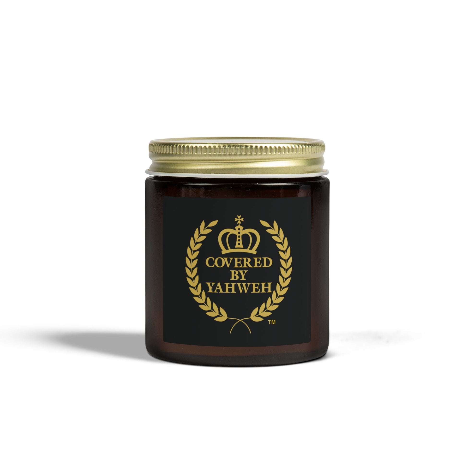Covered by Yahweh Elegant Scented Candles - Amber Jar