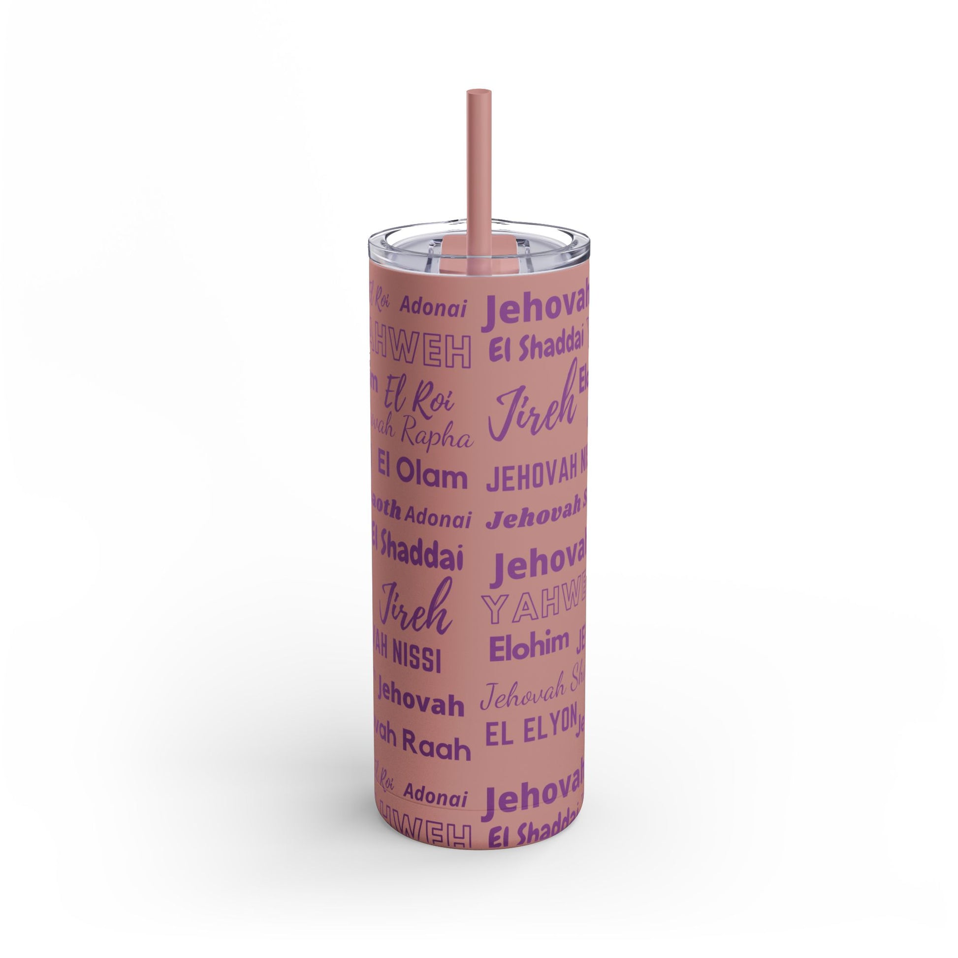 Insulated Skinny Matte Tumbler - Dusty Rose & Purple