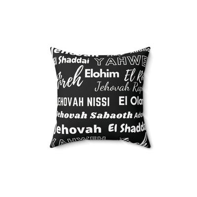 Soft Square Polyester Pillow - Black & White