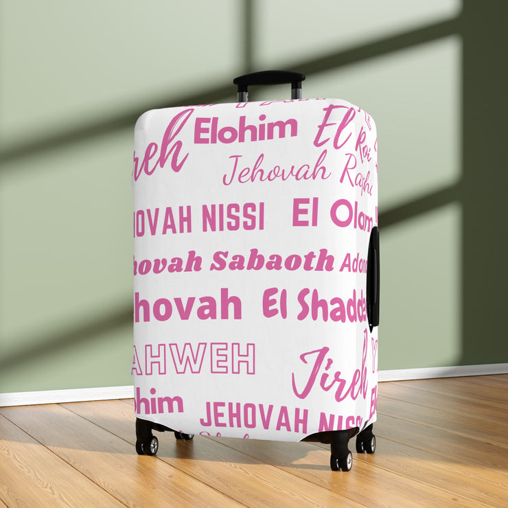 Protective Luggage Cover - Pink & White