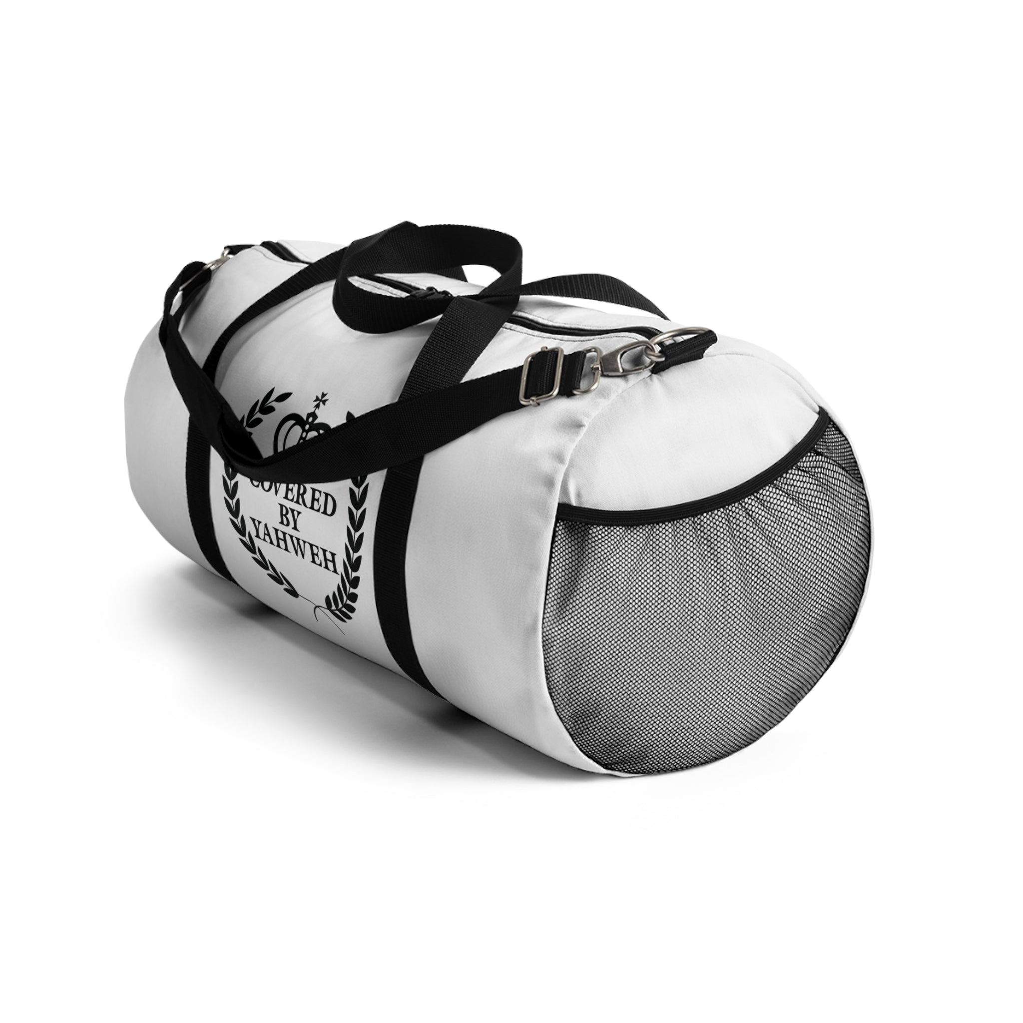 Covered by Yahweh Signature Duffel Bag - White