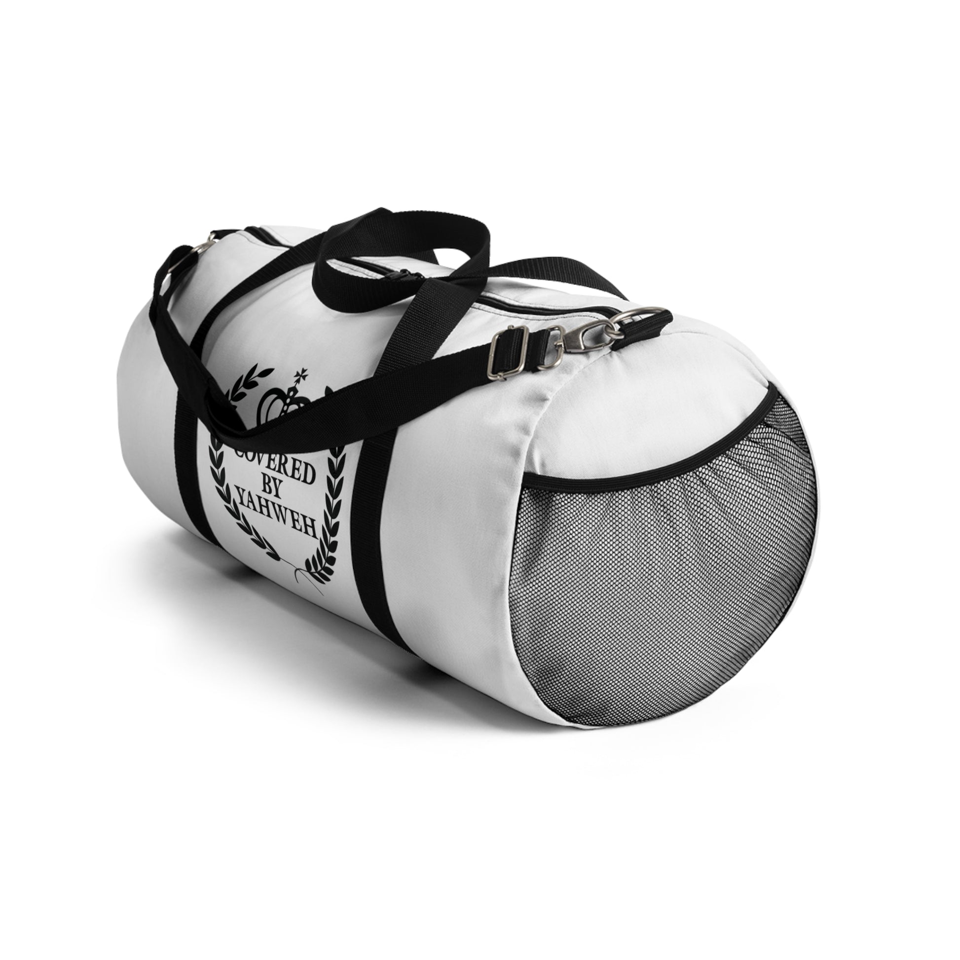 Covered by Yahweh Signature Duffel Bag - White