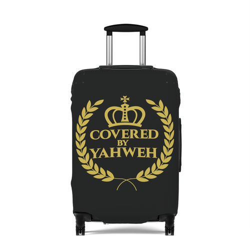 Covered by Yahweh Protective Luggage Cover - Black