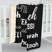 Soft & Cozy Sherpa Fleece Blanket - Black & White