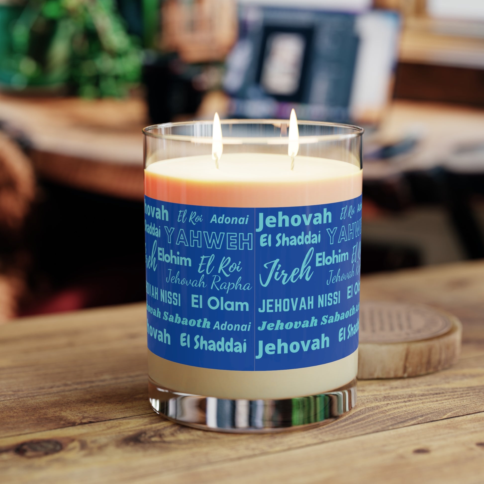 Luxurious & Aromatic Scented Candle - Cobalt & Cyan Blue