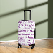 Protective Luggage Cover - Purple & White