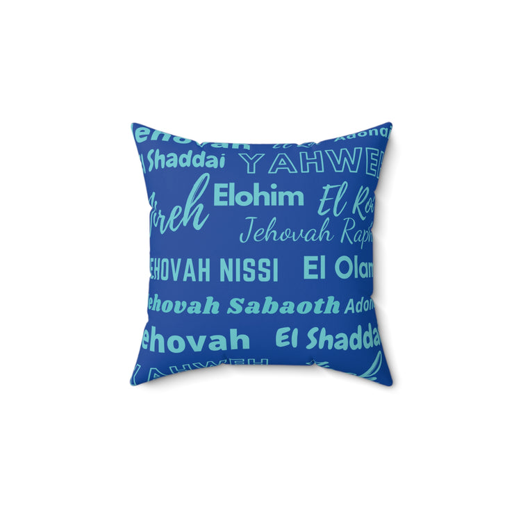 Soft Square Polyester Pillow - Cobalt Blue